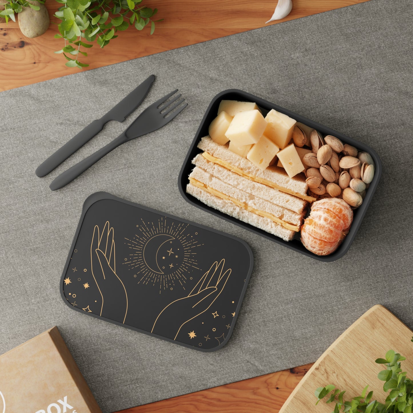 Celestial Hands Bento Box | PLA Lunch Container with Band