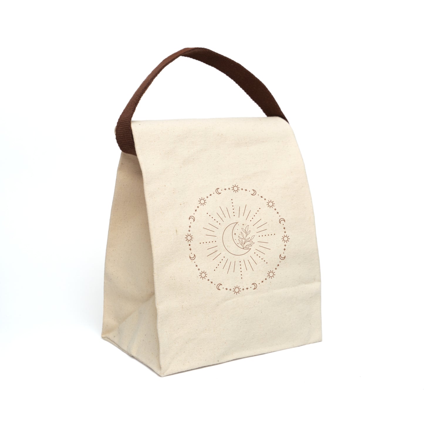 Celestial Moon & Sun - Eco Friendly Canvas Lunch Bag with Strap