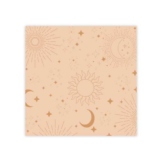 Celestial Sun & Moon Post-it Note Pads — Boho Starry Sticky Notes
