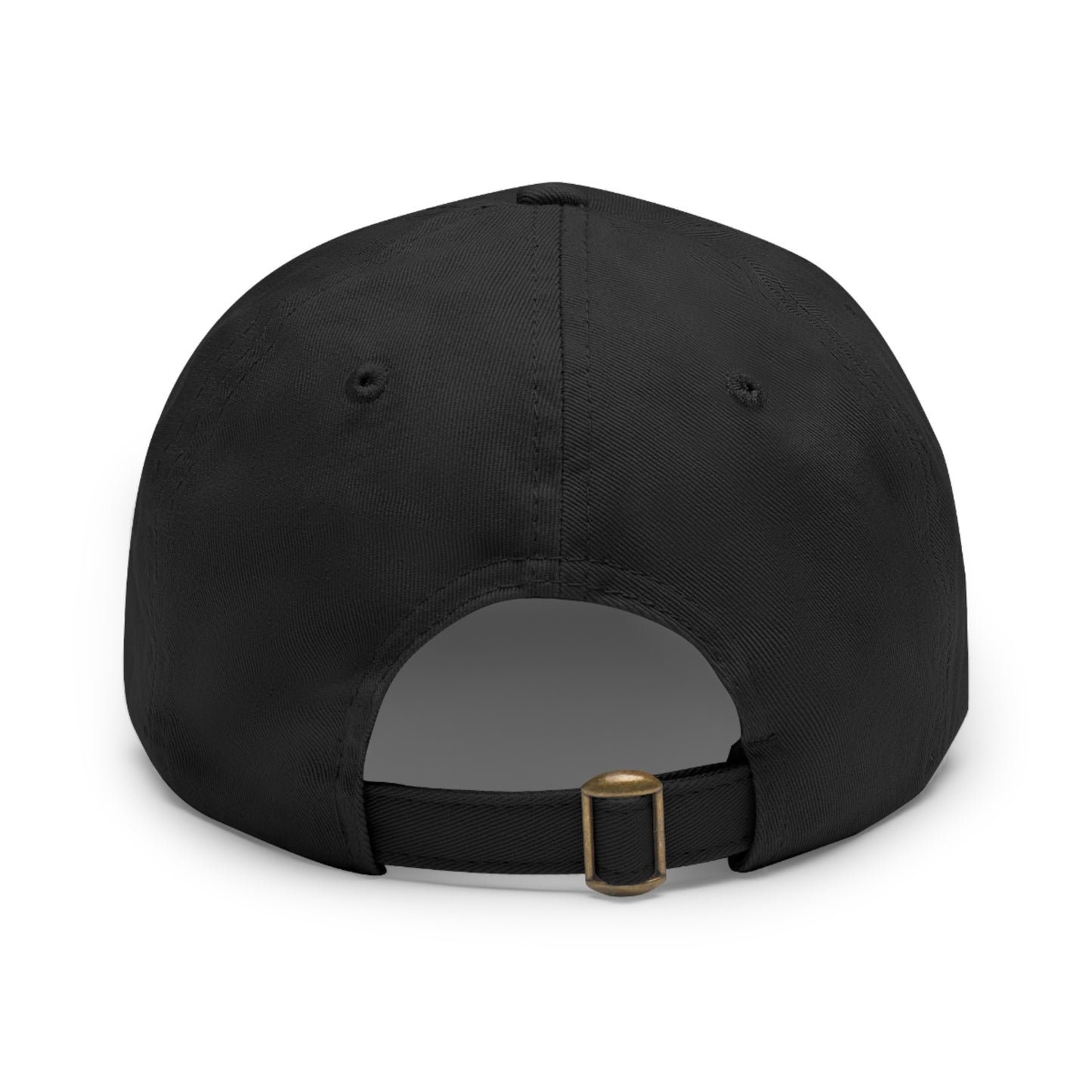 Pot Head - Coffee Lover's Leather Dad Hat — Embossed Round Patch