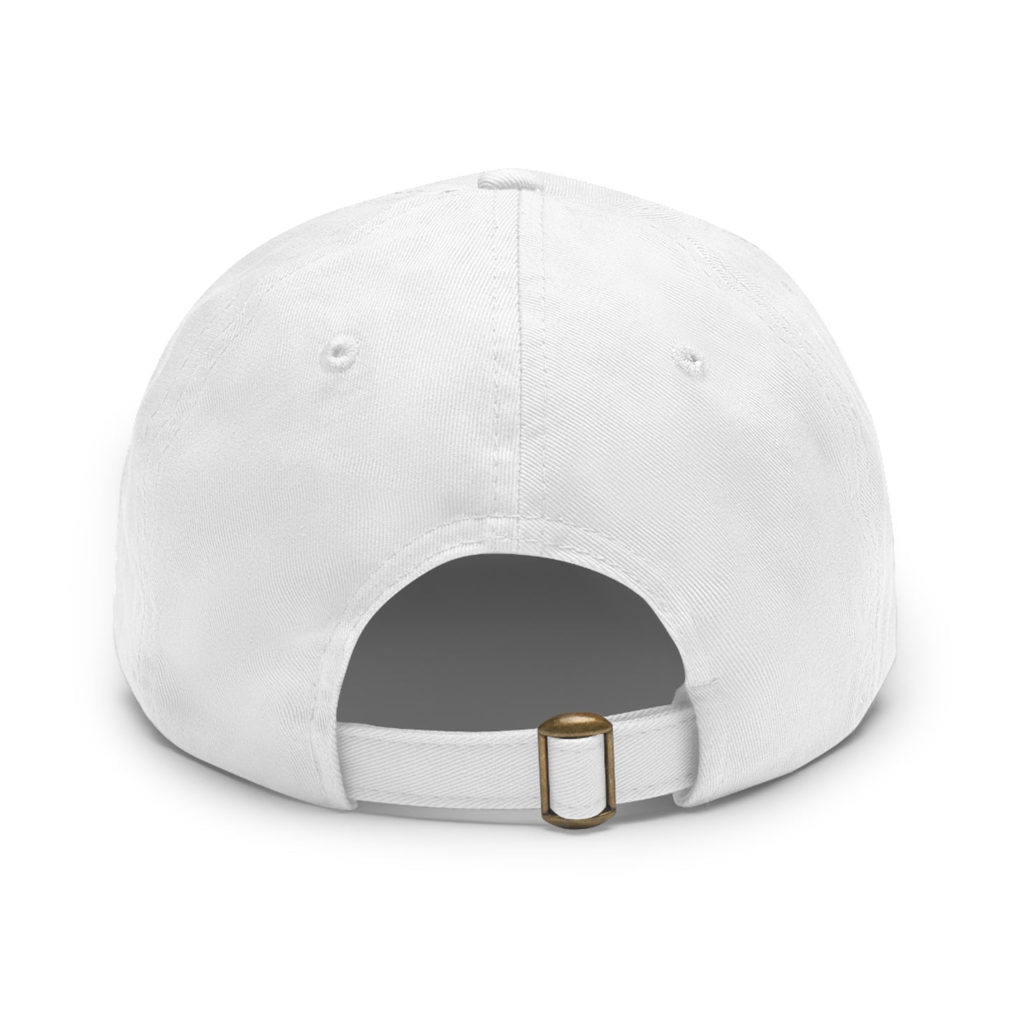 Pot Head - Coffee Lover's Leather Dad Hat — Embossed Round Patch