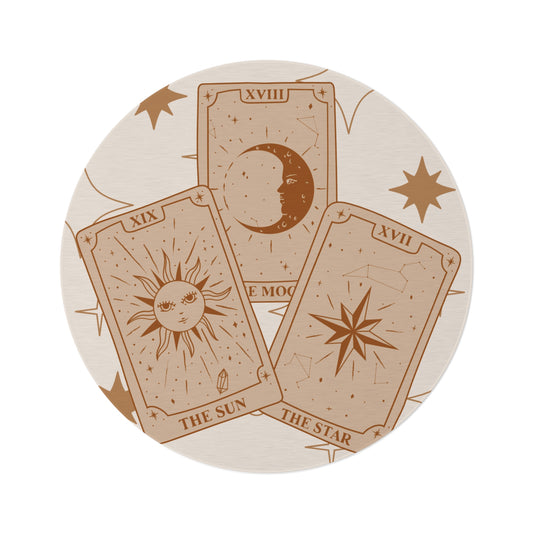 Tarot Circle Rug — The Sun, The Moon & The Star Boho Round Rug