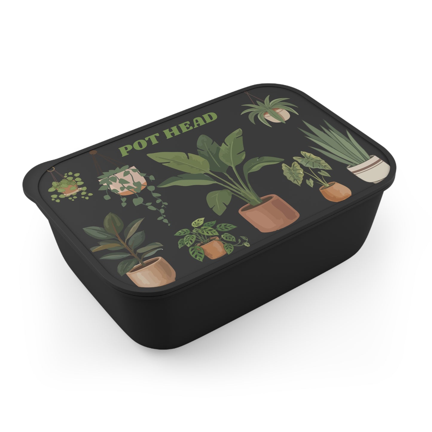 PLA Bento Box — "Pot Head" Plant Lover Lunchbox with Utensils