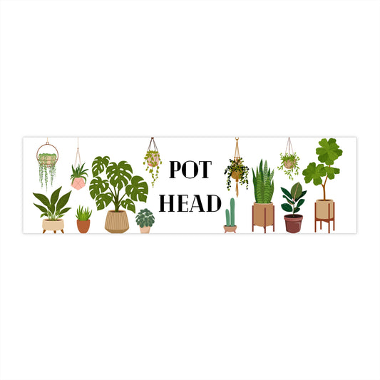 Plant Lovers "Pot Head" bumper sticker