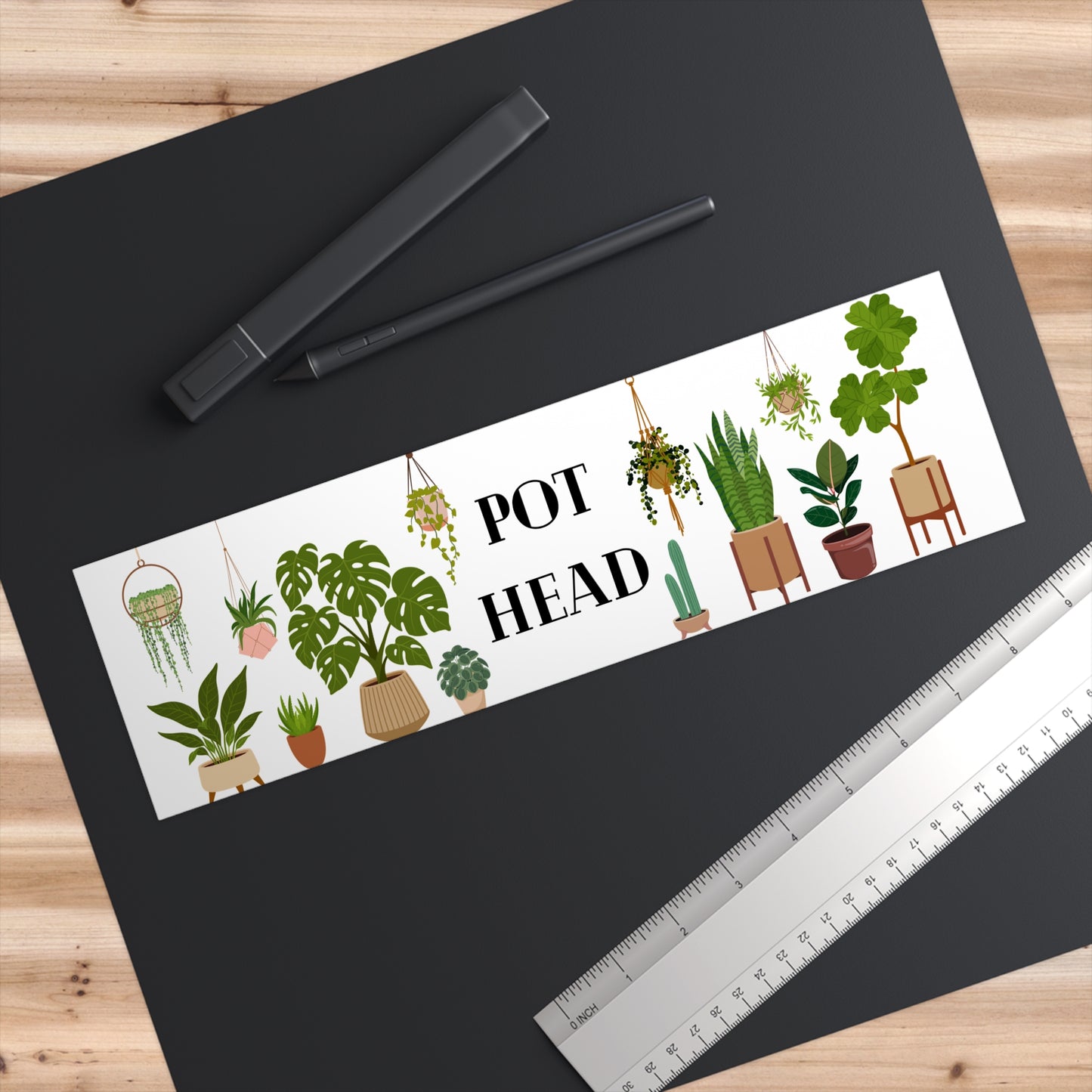 Plant Lovers "Pot Head" bumper sticker
