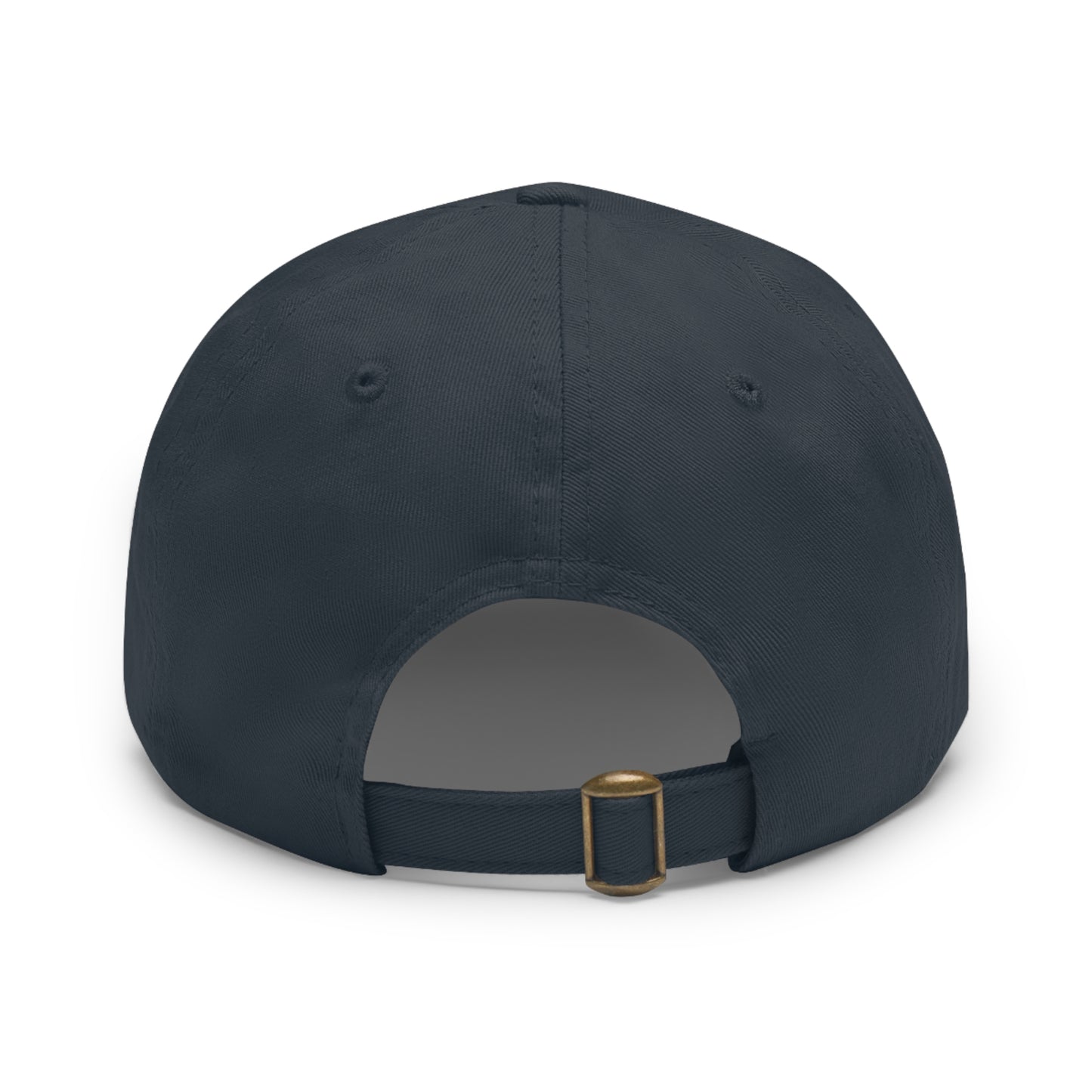 Pot Head - Coffee Leather Patch Dad Hat — Embossed Round Patch Cap for Coffee Lovers