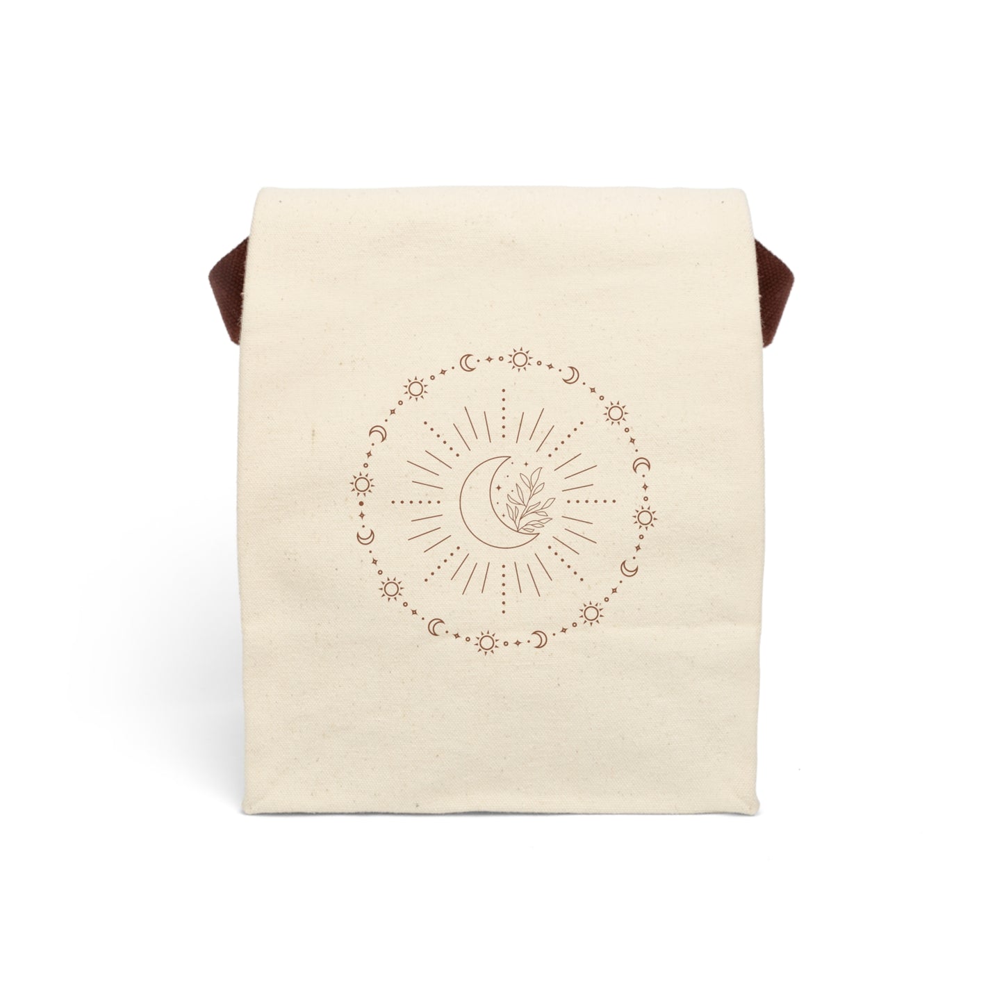 Celestial Moon & Sun - Eco Friendly Canvas Lunch Bag with Strap