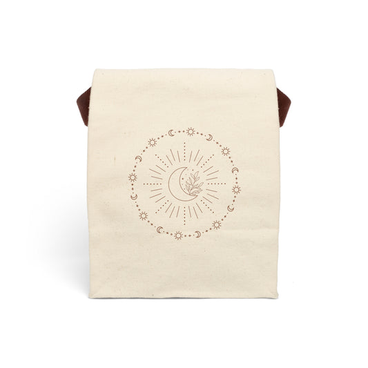 Celestial Moon & Sun - Eco Friendly Canvas Lunch Bag with Strap