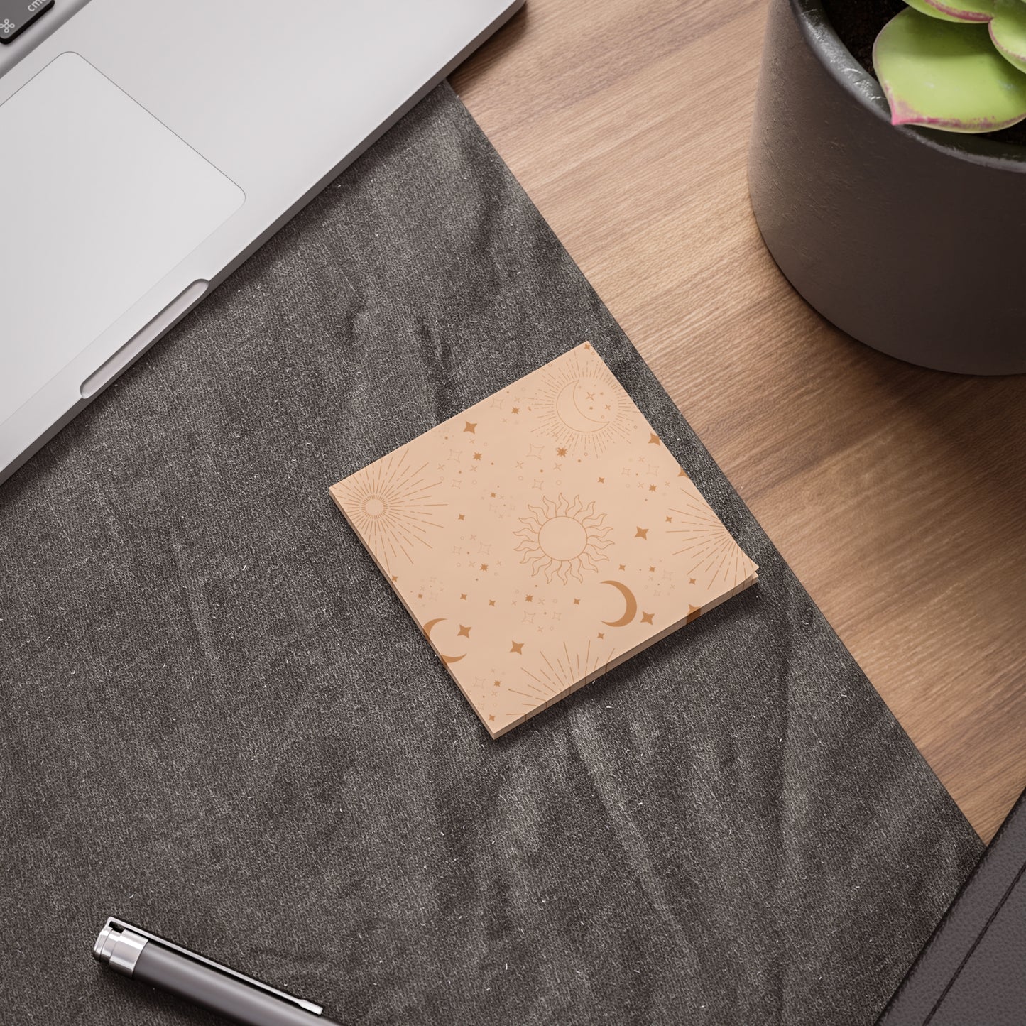 Celestial Sun & Moon Post-it Note Pads — Boho Starry Sticky Notes