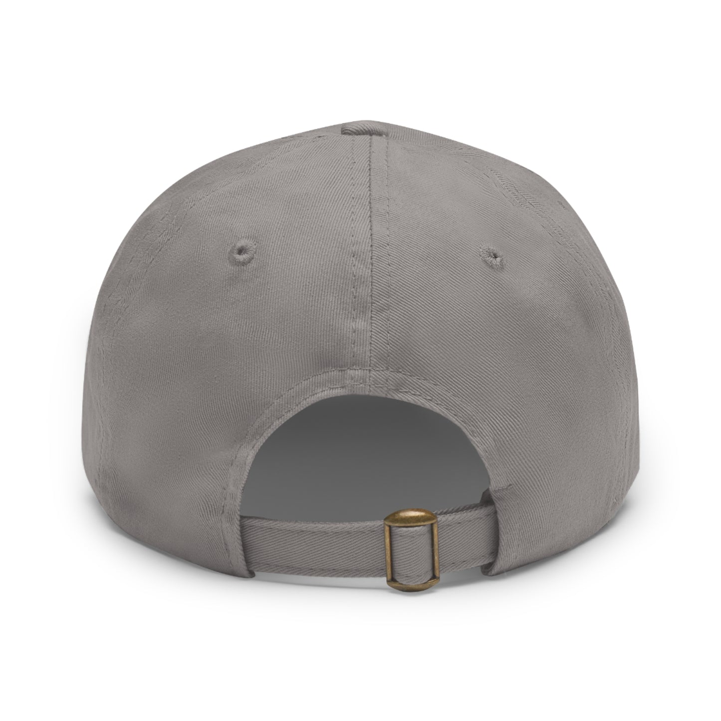 Pot Head - Coffee Leather Patch Dad Hat — Embossed Round Patch Cap for Coffee Lovers
