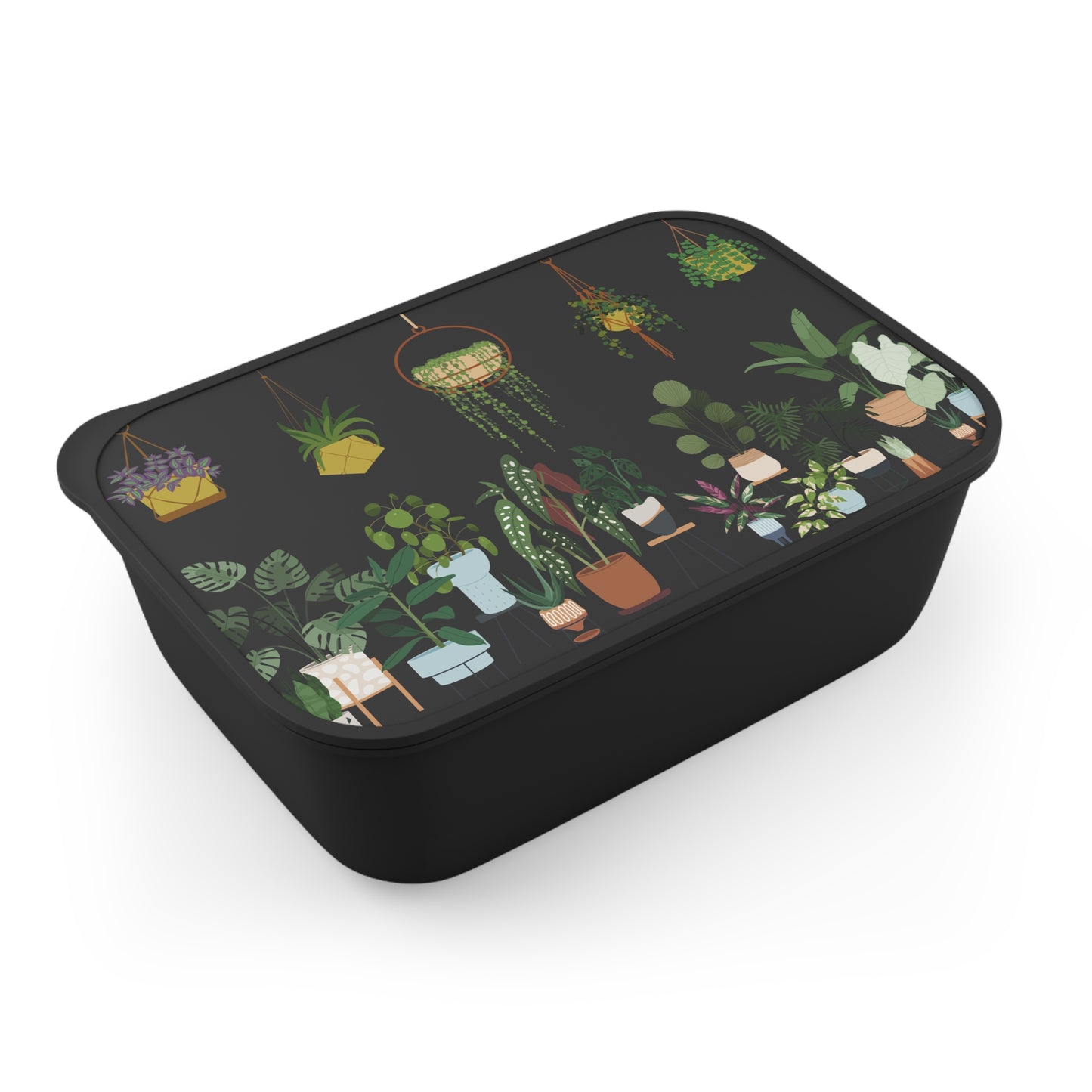 Plant Lover PLA Bento Box with Utensils – Reusable Eco-Friendly Lunch Container